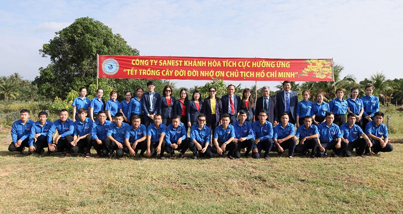 Sanest Khánh Hòa tích cực hưởng ứng Tết trồng cây đời đời nhớ ơn Chủ tịch Hồ Chí Minh