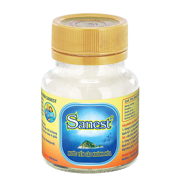 Nước Yến sào Khánh Hòa Sanest dành cho người cao tuổi hộp 1 lọ 70ml - 095