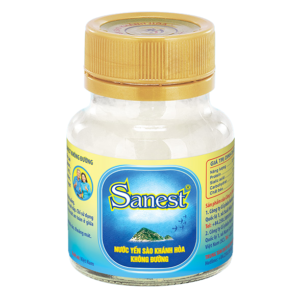 Nước Yến sào Khánh Hòa Sanest không đường dành cho người cao tuổi hộp 1 lọ 70ml - 096