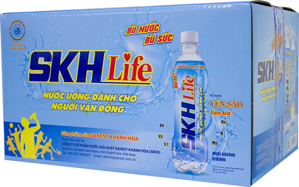Nước uống dành cho người vận động SKHLife thùng 24 chai 390 ml - 279T24