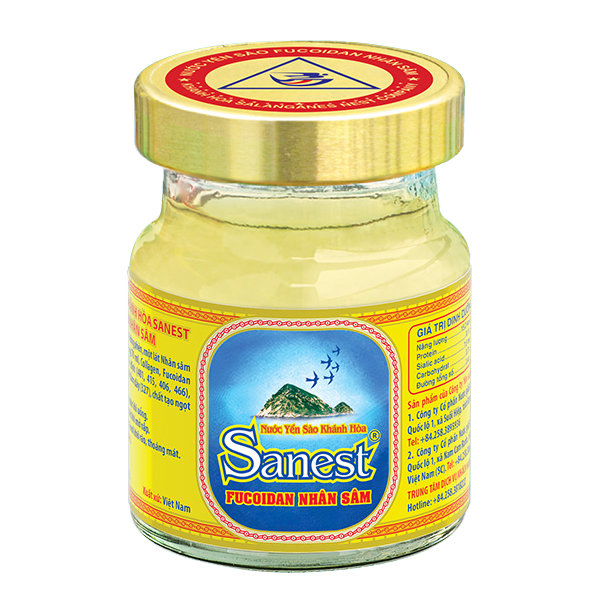 Nước Yến sào Khánh Hòa Sanest Fucoidan Nhân sâm hộp 1 lọ 70ml - 700