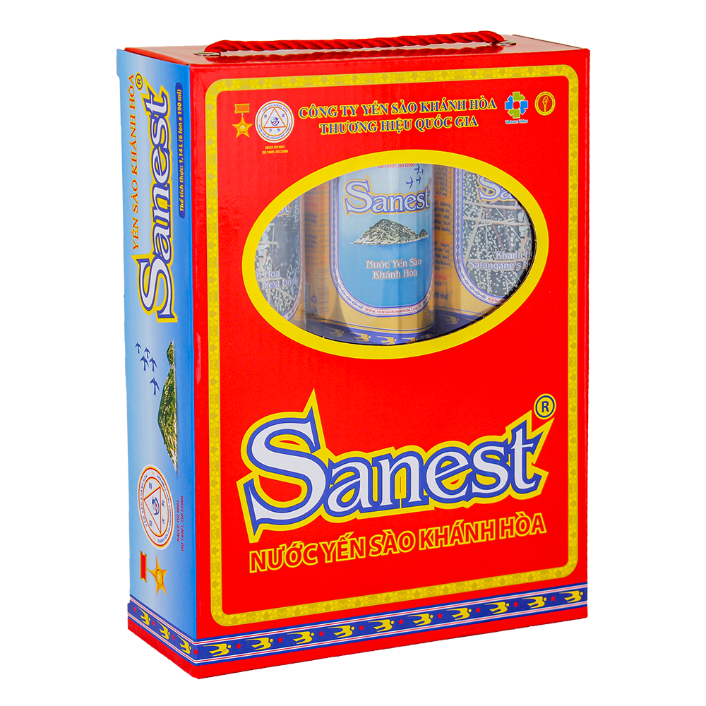 Nước Yến sào Khánh Hòa Sanest hộp 6 lon 190ml - 001H6