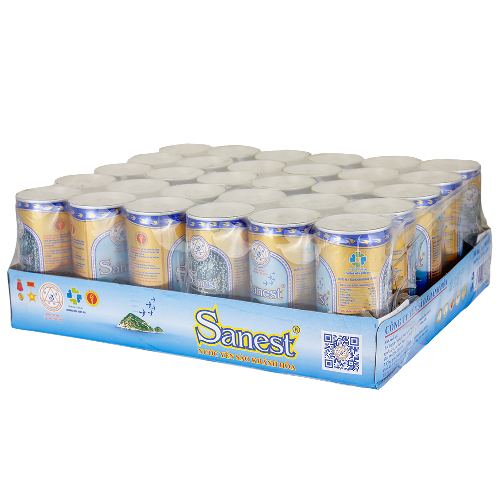 Nước Yến sào Khánh Hòa Sanest khay 30 lon 190ml - 001K30