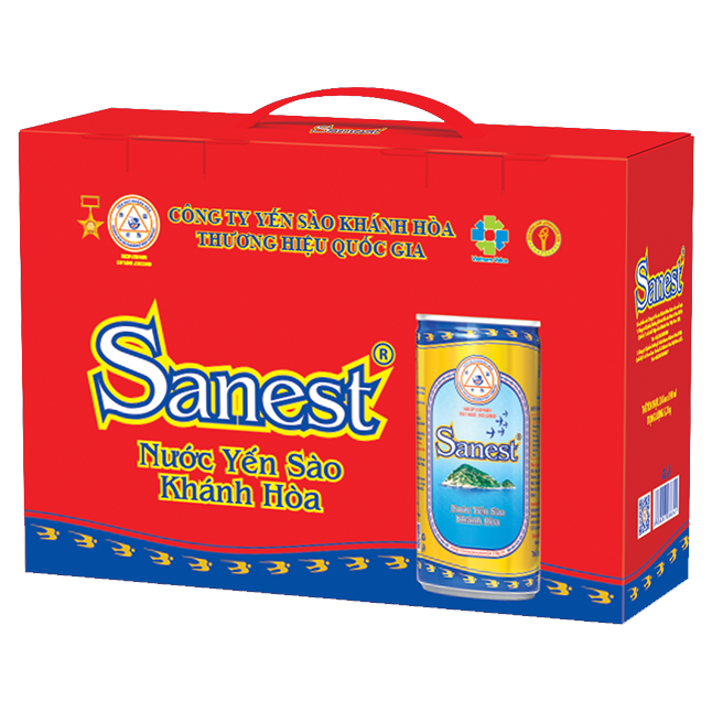 Nước Yến sào Khánh Hòa Sanest thùng 24 lon 190ml - 001T24