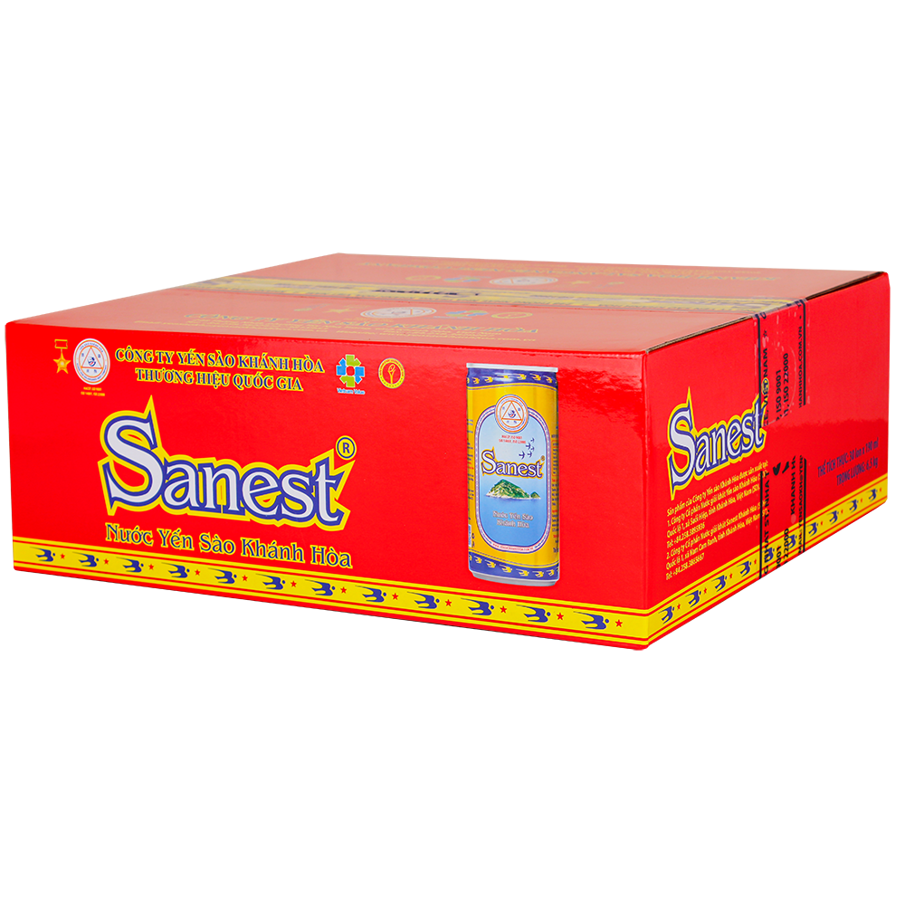 Nước Yến sào Khánh Hòa Sanest thùng 30 lon 190ml - 001T30