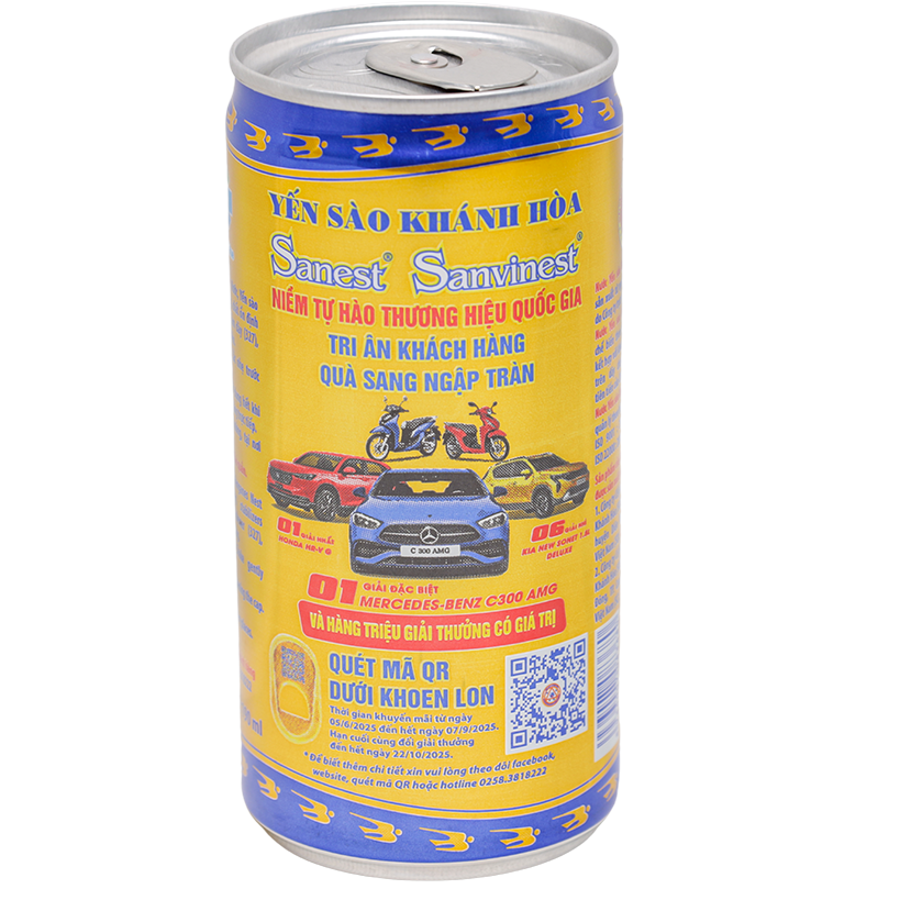 Nước Yến sào Khánh Hòa Sanest lon 190ml - S001