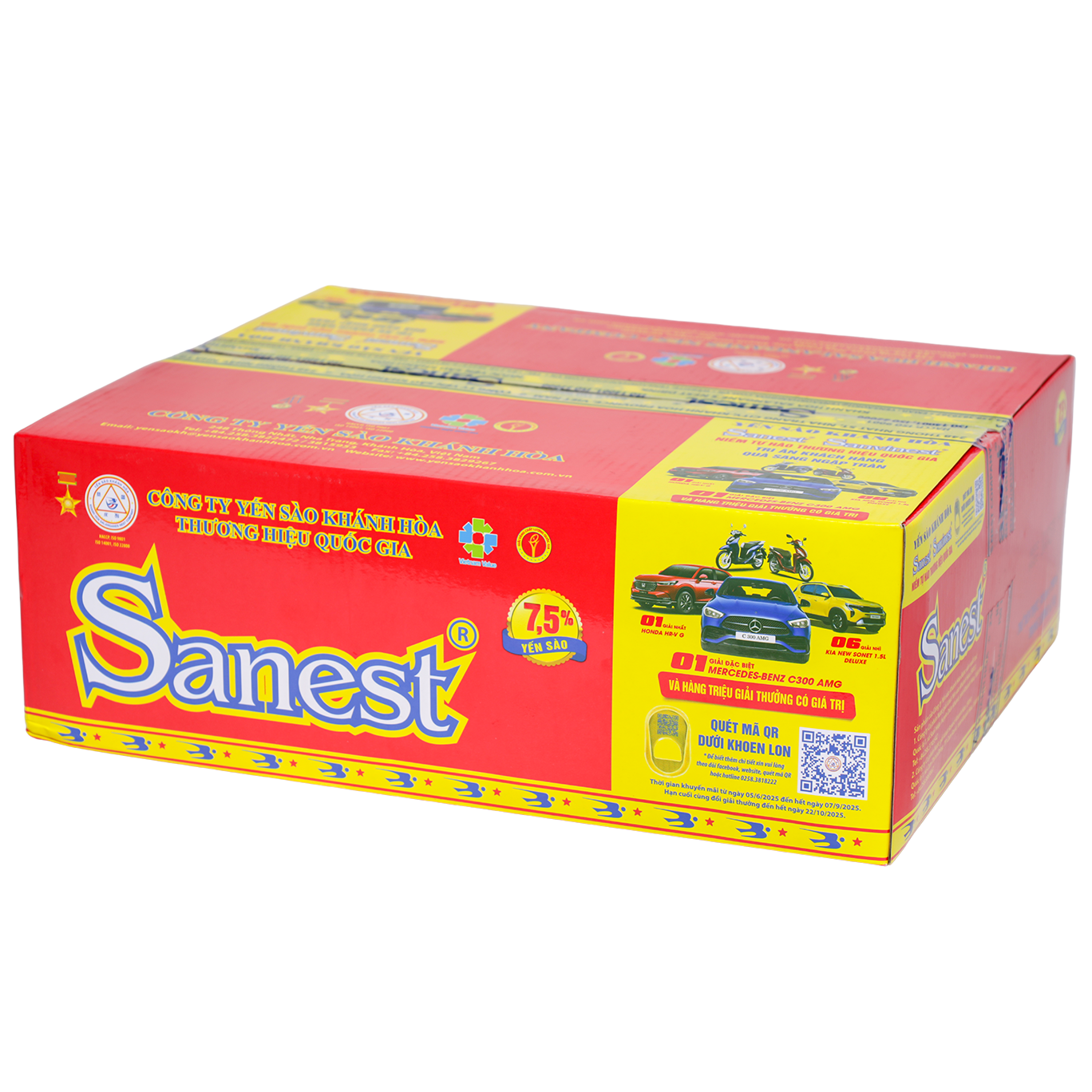 Nước Yến sào Khánh Hòa Sanest thùng 30 lon 190ml - S001T30