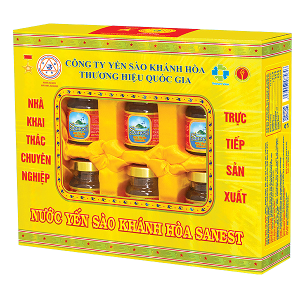 Nước Yến sào Khánh Hòa Sanest hộp 6 lọ 70ml - 002H6
