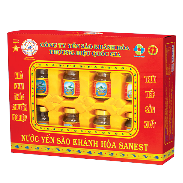 Nước Yến sào Khánh Hòa Sanest hộp 8 lọ 70ml - 002H8