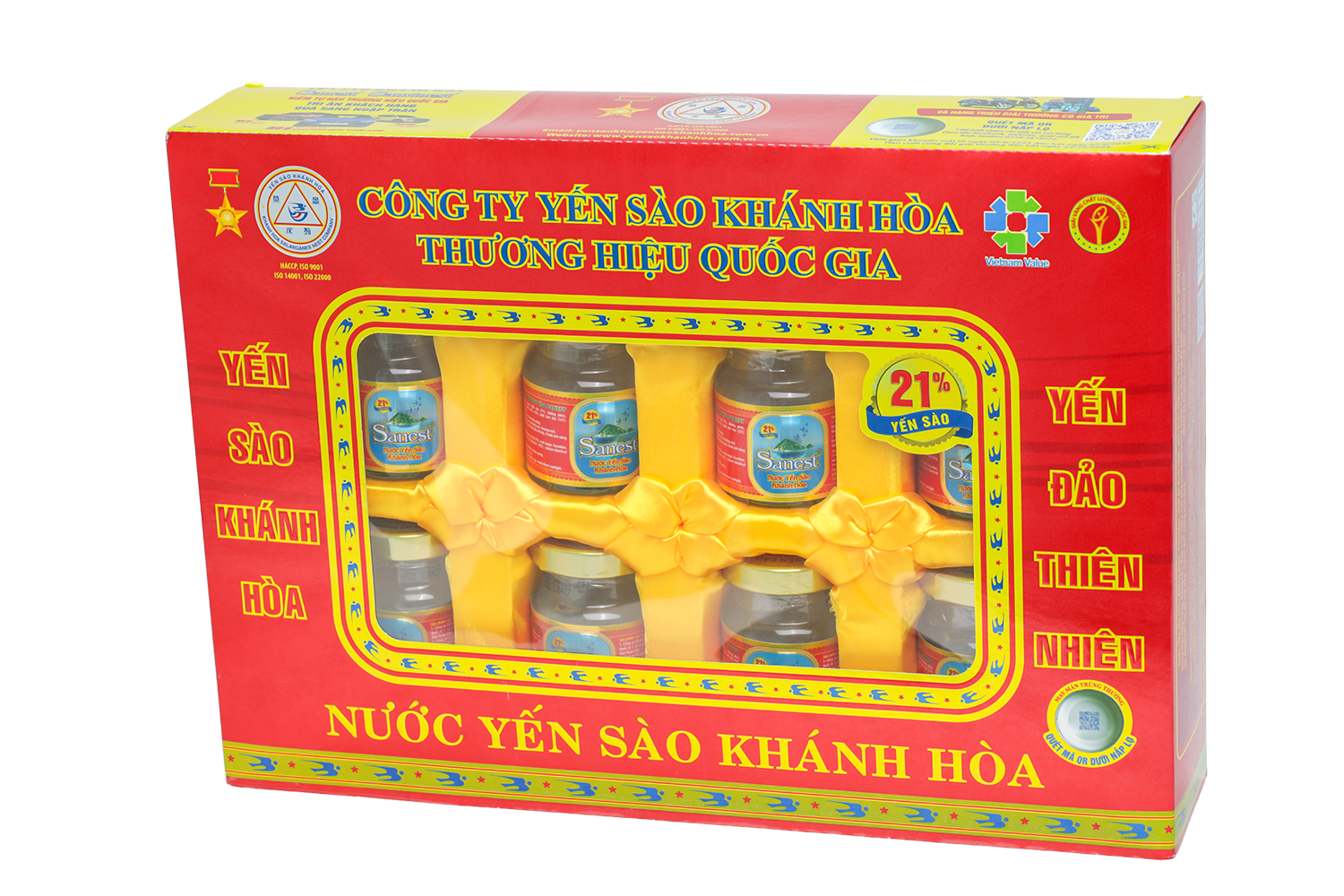 Nước Yến sào Khánh Hòa Sanest hộp 8 lọ 70ml - S002H8