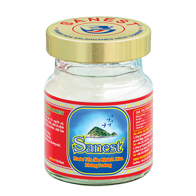 Nước Yến sào Khánh Hòa Sanest không đường hộp 1 lọ 70ml - 029
