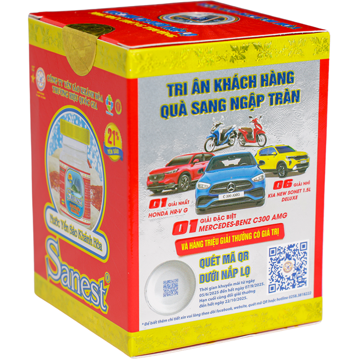 Nước Yến sào Khánh Hòa Sanest không đường hộp 1 lọ 70ml - S029