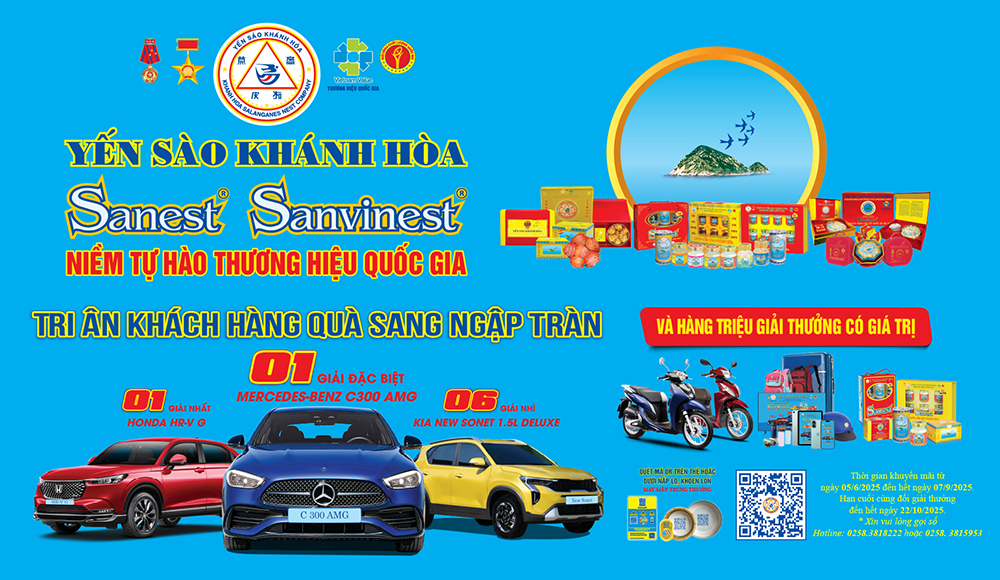 Yến sào Khánh Hòa tri ân khách hàng với tổng giá trị giải thưởng lên đến 100 tỷ đồng